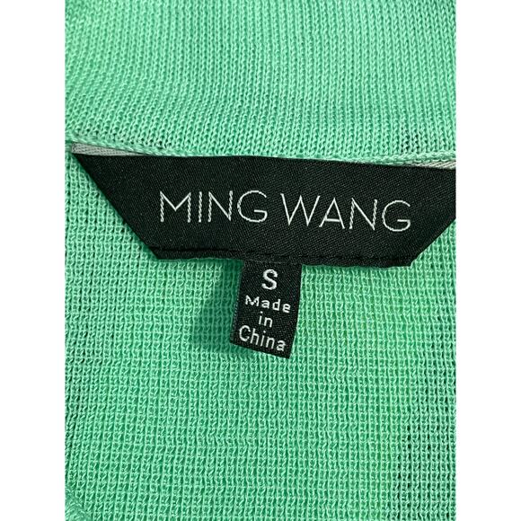 Ming Wang Cardigan Sweater Small Mint Green Clueless Preppy Old Money NWT - Picture 5 of 7